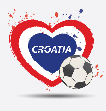 Watercolor in Croatia flag conceptのイラスト素材