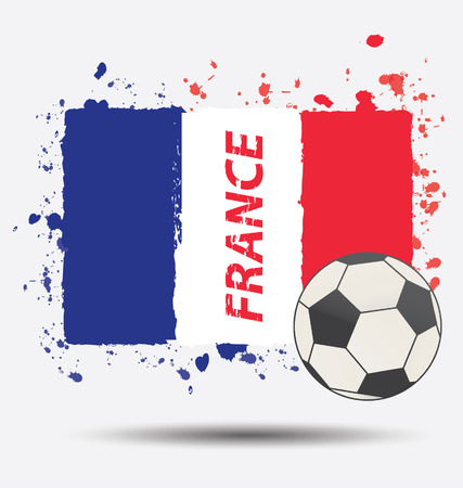 Watercolor in France flag conceptのイラスト素材