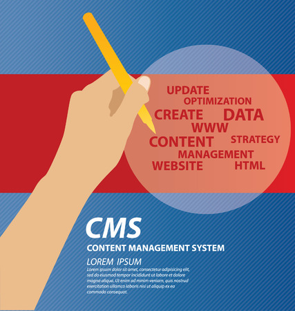 content management system conceptのイラスト素材