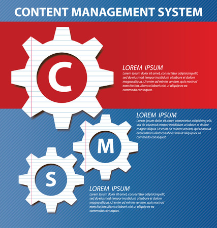 content management system conceptのイラスト素材