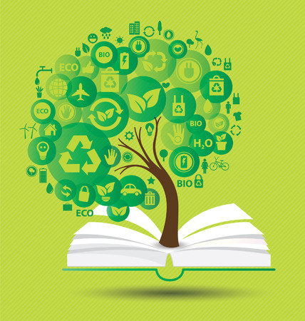 Go green concept  Save world vector Illustration のイラスト素材