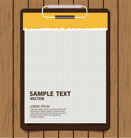 Clipboard with white paperのイラスト素材