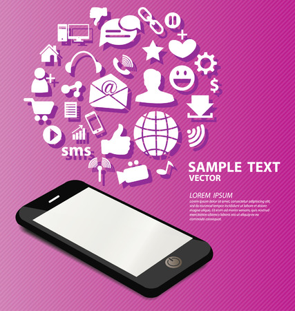 Social media concept vector Illustrationのイラスト素材