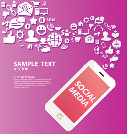 Social media concept vector Illustrationのイラスト素材