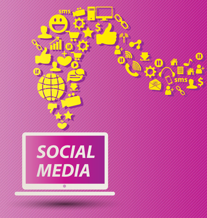 Social media concept Illustrationのイラスト素材