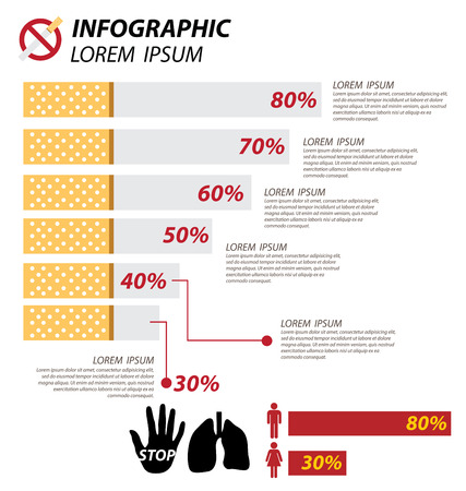 cigarette. infographics vector.のイラスト素材