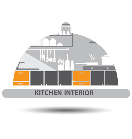 kitchen utensil design elementsのイラスト素材