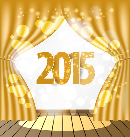 Happy new year 2015のイラスト素材