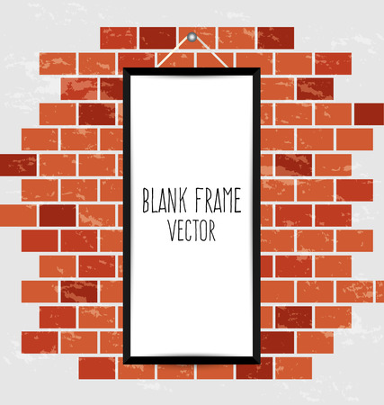 frame on a brick wallのイラスト素材