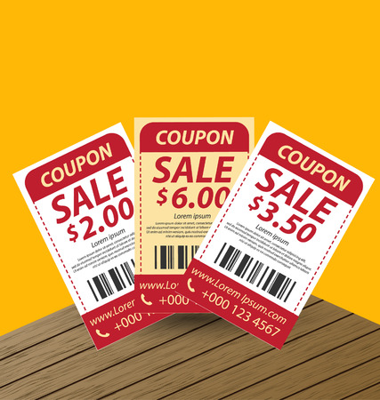 Coupon sale, offers and promotions vector template.のイラスト素材