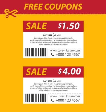 Coupon sale, offers and promotions vector template.のイラスト素材