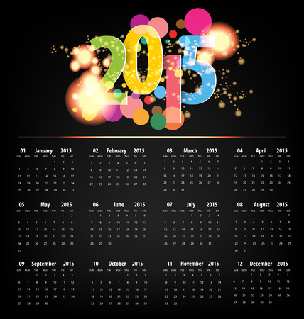 Calendar for 2015. のイラスト素材