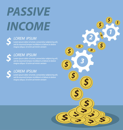 passive income conceptのイラスト素材