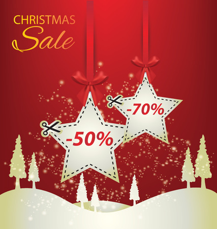 Christmas sale. Vector illustration.のイラスト素材