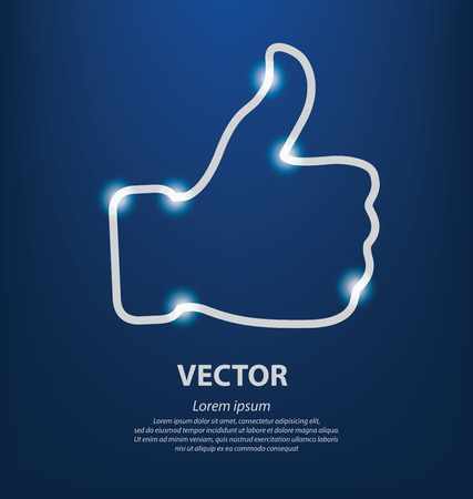 Thumb up vector. Social media concept.のイラスト素材