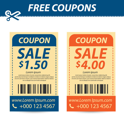 Coupon sale, offers and promotions vector template.のイラスト素材