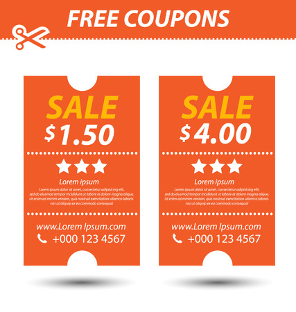 Coupon sale, offers and promotions vector template.のイラスト素材