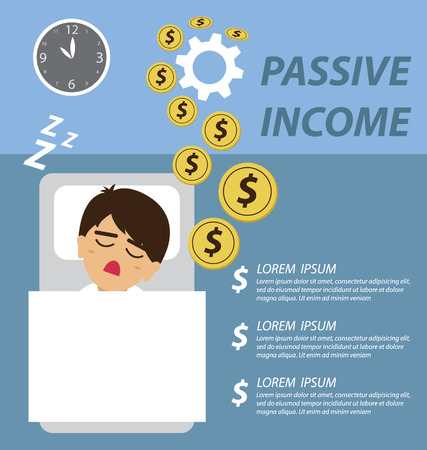 passive income conceptのイラスト素材