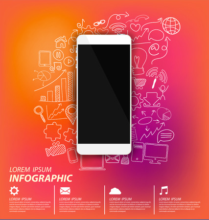 Social media concept vector Illustrationのイラスト素材