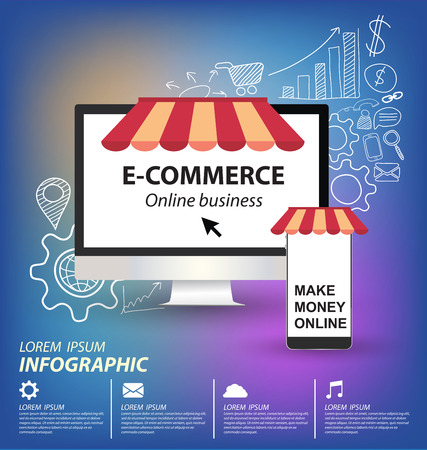 e commerce concept vector Illustrationのイラスト素材