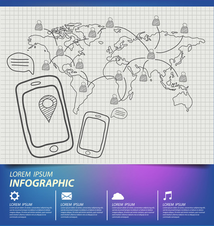 Social media concept vector Illustrationのイラスト素材