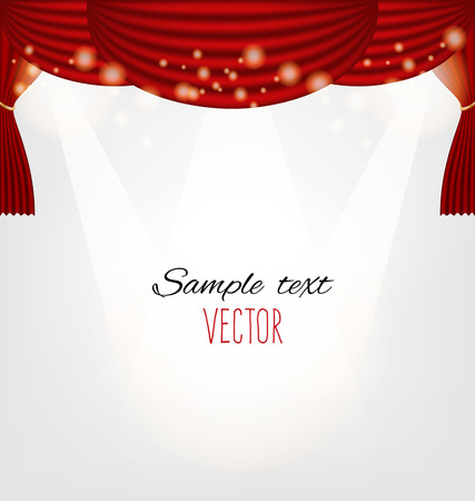red curtains vector backgroundのイラスト素材