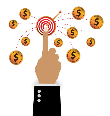 Financial and business concept. vector illustration.のイラスト素材