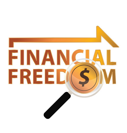 Financial freedom and business concept. vector illustration.のイラスト素材
