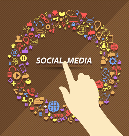 Social media concept vector Illustrationのイラスト素材