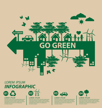 Ecology concept save world illustration.のイラスト素材