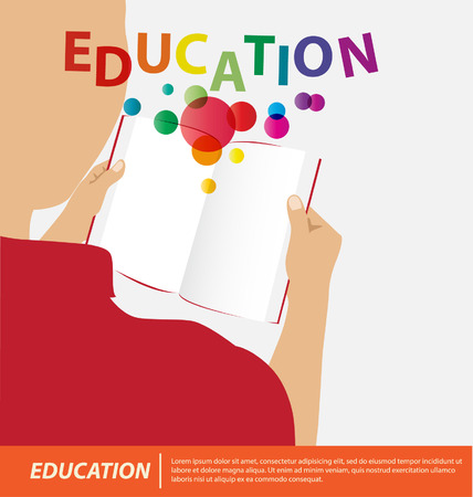 Education concept, Open book vector illustration.のイラスト素材