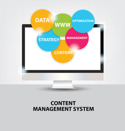 cms. content management system concept.のイラスト素材