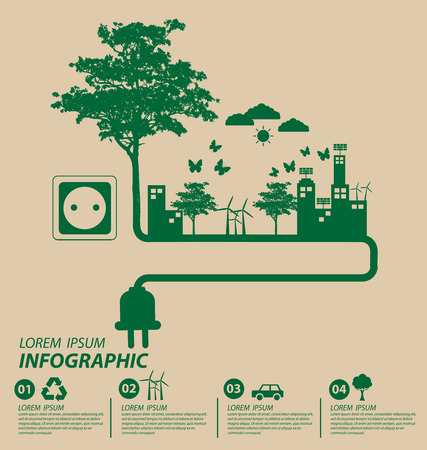 Ecology concept. save world vector illustration.のイラスト素材