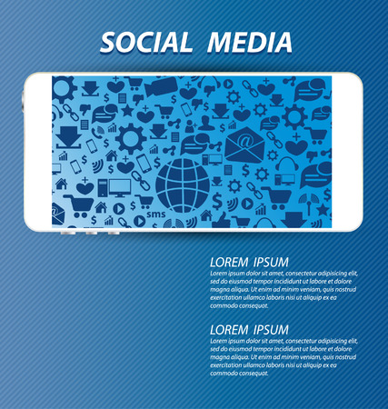 Social media concept vector Illustrationのイラスト素材