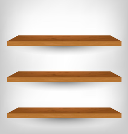 Empty Shelf For Exhibition, Vector Illustrationのイラスト素材