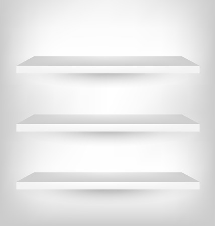 Empty Shelf For Exhibition, Vector Illustrationのイラスト素材