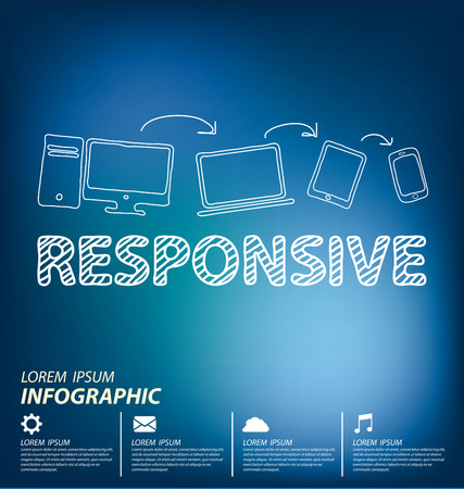 responsive web design concept vector.のイラスト素材