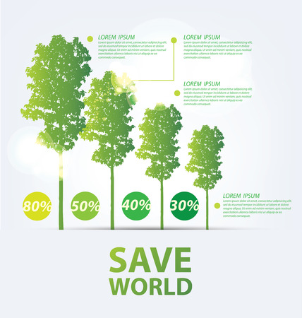 Go green concept. Save world vector Illustration.のイラスト素材
