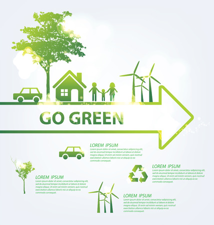 Ecology infographicsのイラスト素材
