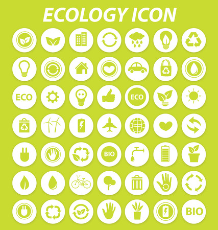 Ecology icons vectorのイラスト素材