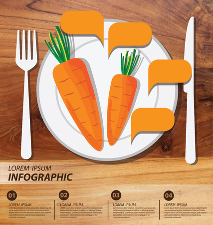 Carrot infographics. vegetables vector illustrationのイラスト素材