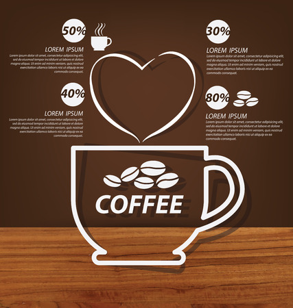 Coffee infographic. vector Illustration.のイラスト素材