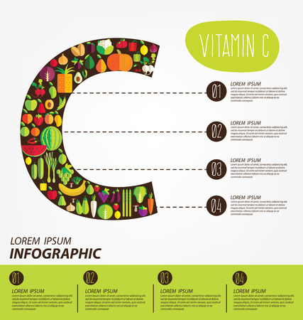 Vitamins and minerals concept. vector illustration.のイラスト素材