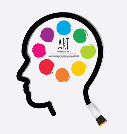 Art concept. Paint brush. vector Illustration.のイラスト素材