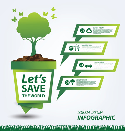 Ecology concept. save world vector illustration.のイラスト素材