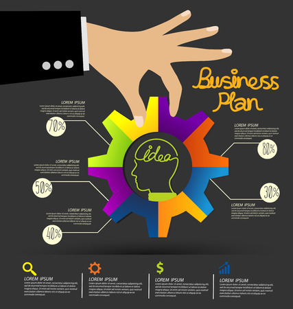Business infographic vector illustrationのイラスト素材