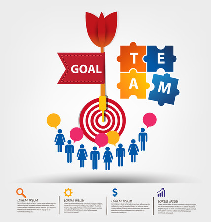 Teamwork concept vector illustration.のイラスト素材