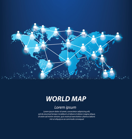 World Map vector Illustrationのイラスト素材