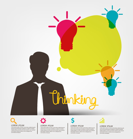 Thinking concept. Business concept vector illustration.のイラスト素材