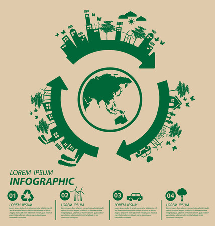 Ecology concept. save world vector illustration.のイラスト素材